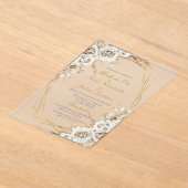 Boda de oro wedding acrylic invitation acryl uitnodigingen (Laagn)