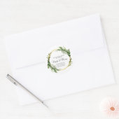 Boda en Oro hojas primavera Ronde Sticker (Envelop)