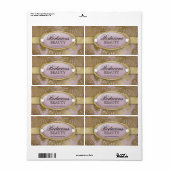 Bodacious Beauty Mauve Gouden Kant Groot Label (Full Sheet)