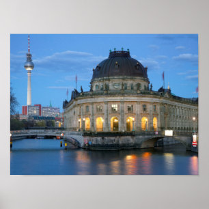 Bode Museum en Fernsehturm in Berlijn Poster
