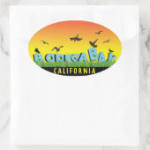 Bodega Bay Bumpersticker Ovale Sticker (Tas)