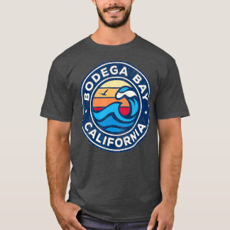 Bodega Bay California Nautical Waves T-shirt