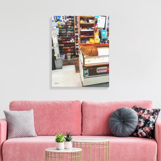 Bodega Cat Canvas Afdruk (Insitu (Woonkamer))