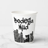 Bodega Mud Coffee Cup - black marker versie Papieren Bekers (Achterkant)