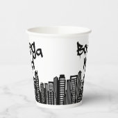 Bodega Mud Coffee Cup - black marker versie Papieren Bekers (Links)