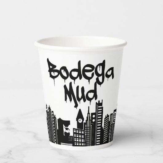 Bodega Mud Coffee Cup - black marker versie Papieren Bekers (Voorkant)