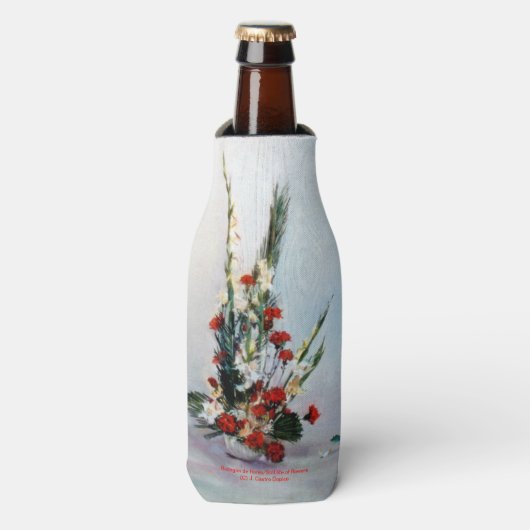 Bodegón de flores/Still life of flowers Flesjeskoeler (Fles Voorkant)