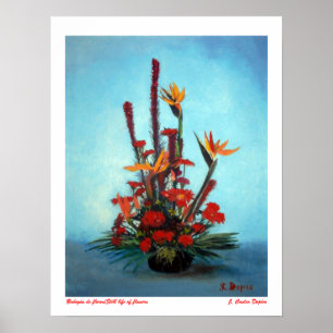 Bodegón de flores/Toch leven bloemen Poster