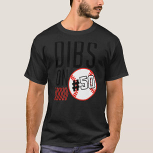 Bodemafdekking op nummer 50 Baseball Sportspelerve T-shirt