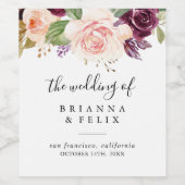 Bodemafscheiding van gebottsen wijn etiket (Enkel label)