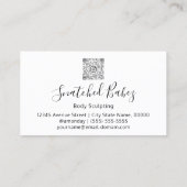 Bodembedekking met QRCODE Roos Gold Flowers Visitekaartje (Achterkant)