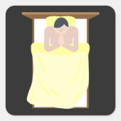 Bodembeden Vierkante Sticker (Voorkant)