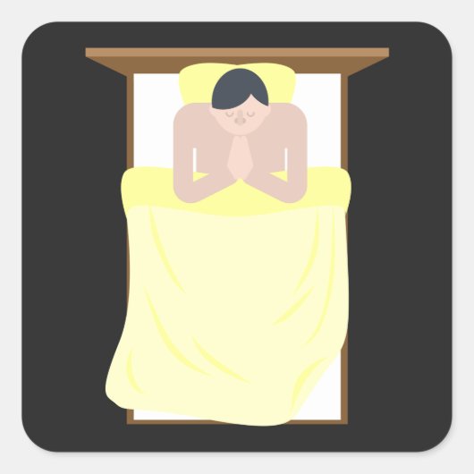 Bodembeden Vierkante Sticker (Voorkant)