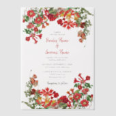 Bodembloemen Bodembeugel Vellum Uitnodigingen (Voorkant)