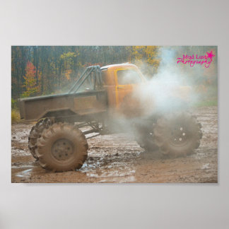 Bodembogging (Mudbogging) Vrachtwagen Poster