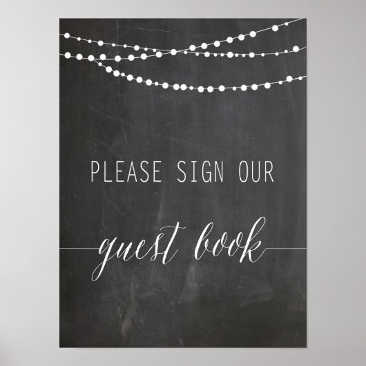 Bodembord van het gastboek | Calligrafie Poster (Voorkant)