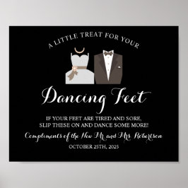 Bodembord voor Teenslippers met bride- en aarddans Poster