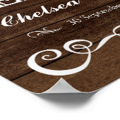 Bodembord - Welkomstbord voor bruiloft Rustic Wedd Poster (Hoek)