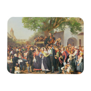 Bodembruiloft in Neder-Oostenrijk (olie op doek) Magneet