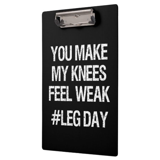 Bodemdag - Zwakke Knees - Funny Novelty Bodybuildi Klembord (Links)