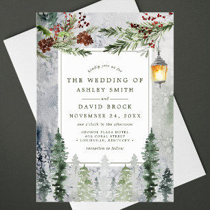 Bodemhek in de winter acryl uitnodigingen