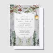 Bodemhek in de winter vellum uitnodigingen (Offset)