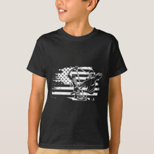 Bodemjachtnetten voor Amerikaanse vlag Mannen T-shirt