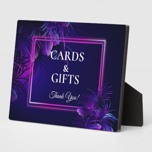 Bodemkaarten van het huwelijk Stunning Neon Tropic Fotoplaat (Zijkant)