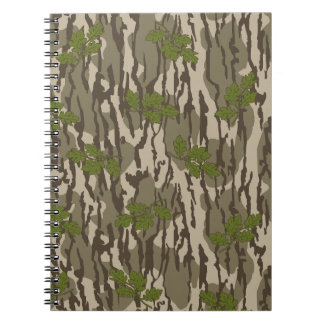 Bodemlanden camo eikenboom bladpatroon notitieboek