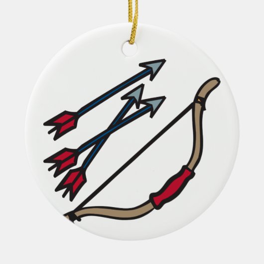 Bodempijlen Keramisch Ornament (Voorkant)