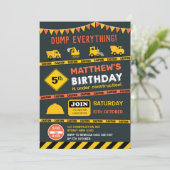 Bodempomp Truck Birthday Kaart (Staand voorkant)