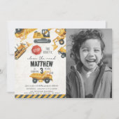 Bodempomp Truck Birthday Kaart (Voorkant)