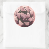 Bodemroos gouden cadeau ronde sticker (Tas)