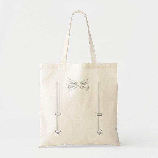 BodemStropdas met Suspenders Funny Wedding Tote Bag (Voorkant)