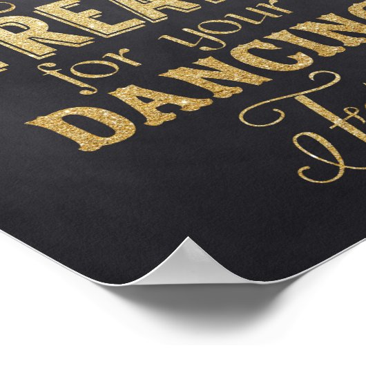 Bodemverdieping, dansprijs in goud poster (Hoek)