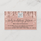 Bodemverzorging QRCode Logo Roos poeder Visitekaartje (Achterkant)