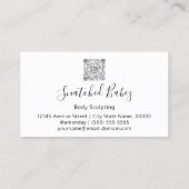 Bodemverzorging QRCODE Roos Glitter SPA Visitekaartje (Achterkant)