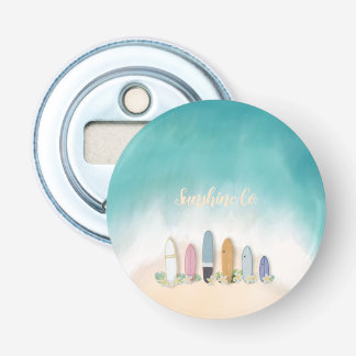 Bodemzand en surf flesopener button flesopener