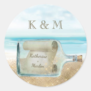 Bodemzegels van de Nautical Zee Bodemboes Ronde Sticker