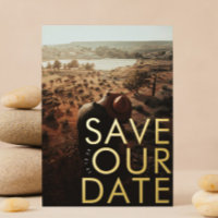 BODEN | Ultra Modern Gold Photo Save Our Date