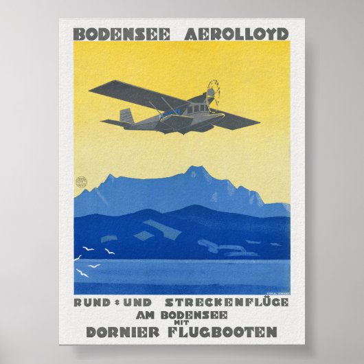 Bodensee Aerolloyd Vintage Poster 1925 (Voorkant)