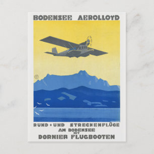 Bodensee Aerolloyd Vintage Poster 1925 Briefkaart