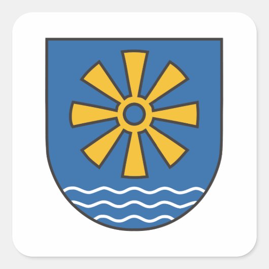 Bodenseekreis Wappen Vierkante Sticker (Voorkant)
