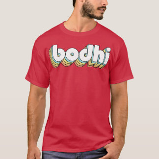Bodhi Retro Rainbow Typografie Vervaagd Stijl T-shirt