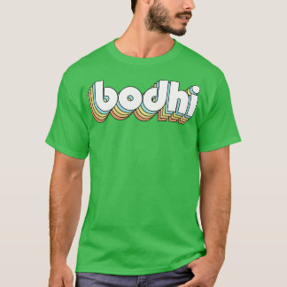 Bodhi Retro Rainbow Typografie Vervaagd Stijl T-shirt