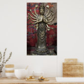 BODHISATTVA THOUSAND ARMED KANNON POSTER (Keuken)