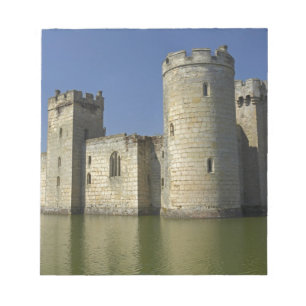Bodiam Castle (1385), weerspiegeld in slotgracht,  Notitieblok