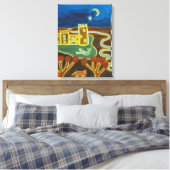 Bodiam Castle naar Moonlight 2010 Canvas Afdruk (Insitu (Slaapkamer))