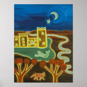Bodiam Castle naar Moonlight 2010 Poster