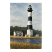 Bodie Island Lighthouse Aquarel